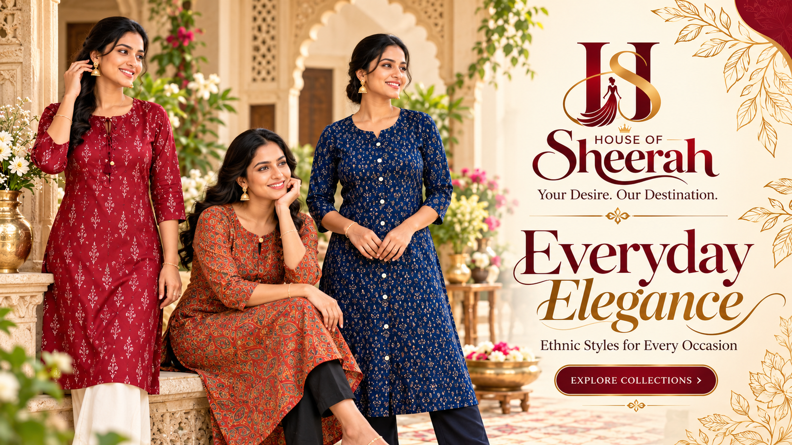 Everyday Ethnic Elegance in Courtyard